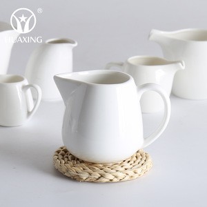 Top quality wonderful Modern Custom Design White creamic Fine Porcelain Milk jug Creamer Pot