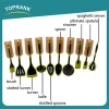 Toprank LFGB 10pcs silicone kitchen utensil set different types heat resistant non-stick kitchen cooking gadget set