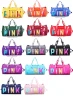 Travel Duffle Bag For Women Girls Large Cute PINK Letter Weekender Overnight Carry On Bag Checked Luggage Bag