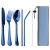 Import Travel Tableware stainless steel flatware spoon fork knife and straw  reusable cutlery set from China