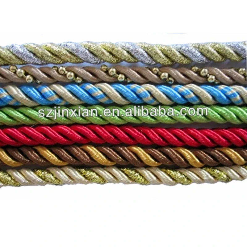 twisted silk cord/twisted bungee cord/6mm twisted cord