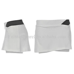Two tennis ball pockets womens fitness built-in shorts flatlock seams girls tennis skirt