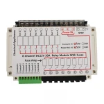 TYTXRV 8-Channel DC 12V 30A Relay Module with Fuses and Removable Terminal Block Connector for camper part