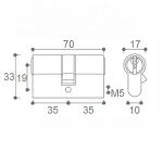 UK Euro Profile Brass Lock cylinder  Master Key Cylinder Lock with Door Handle high quality and security manufacturer Normal Key