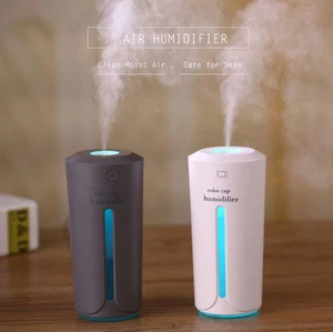Ultrasonic Diffuser Mini Bottle Desk Desktop Facial Home Air Purifier Aroma Diffusers Humidifier with colorful LED Light