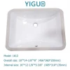 Under-mount porcelain Bathroom Sink 1713 (2882) rectangular sink