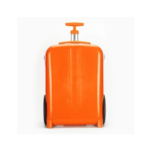 Unique Orange Big Wheels Aluminum Frame Travel Trolley Cabin Suitcase Luggage Bag
