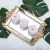 Import vanity gold mirror tray with handles luxury decorative jewelry display resin serving tray wedding dessert table centerpiece from China