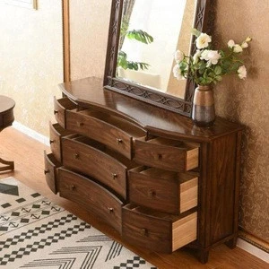 Vanity Table Makeup Dresser Solid Wood Dresser 9 Drawer