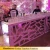 Import Various kinds of pattern carved gold stainless steel bar counter table with led light from China