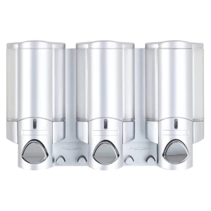 Versatile 3-in-1 Chamber Better Living Products  Chamber Wall Mount Soap and Shower Dispenser, Satin Silver Chrome