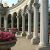 Villa garden use European style hand-carved natural stone column marble roman pillar