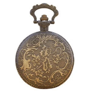 Vintage Charm Unisex Fashion Roman Number Quartz Steampunk Pocket Watch Women Man Necklace Pendant with Chain Gifts