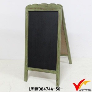 Vintage Free Standing Folding Wooden A Frame Chalkboard BlackBoard For Sale