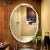 Import Wall mounting frameless oval beveled glass bath mirror from China