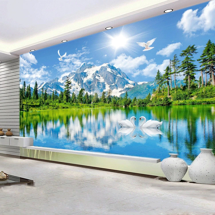 Wallpaperswall coating modern wall art  home decoration mountain wallpaper wall decor tree Wallpaper 3d wallpaper  decoration