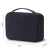 Import Waterproof Portable Makeup Bag, Custom Logo Double Zippers Toiletry Bag Dark Navy Blue Cosmetic Case with inner Pouch for Travel from China