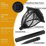 Waterproof Solar Garden Lamp Patio Lawn Lamp Outdoor Courtyard Decoration Led Light Floor Lamp Path Automatic Sensor Auto On Off