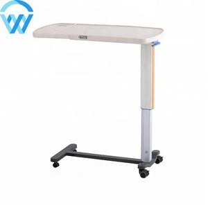 WCM-F-F128 ABS Wood hospital bedside Lifting Table Adjustable patient over bed Hospital eating table