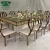 Import Wedding furniture stainless steel rectangular crystal dining table from China