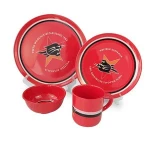 Western style melamine plastic custom print plates dinnerware set