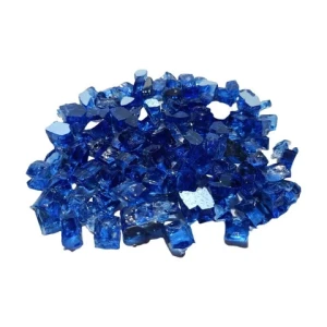 Element Fireglass Element Fire Glass 1/2 in. Cobalt Blue Reflective