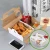 Import white black brown kraft paper box packaging for gift, coffee, cake, pizza, candy, bakery stuff with pvc window drawer handle dividers from China