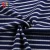 Import White blue polyester spandex cotton stripe ct rib 2x2 fabric stock lot from China