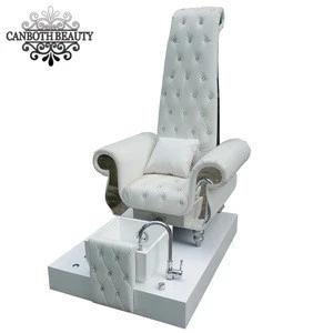White luxury high back throne spa pedicure chair no plumbing CB-FP003
