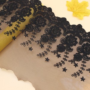 wholesale 11cm Black and white lace accessories clothing home textile mesh embroidery
