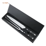 Wholesale 2 Set of Knife and Fork Carving Kitchen Knives with Micarta Handle  BBQ Tools Meat Carving Slicing BBQ Knife