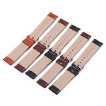 wholesale adjustable length stitching genuine Leather wrist quick release watch band with stainless buckle for men