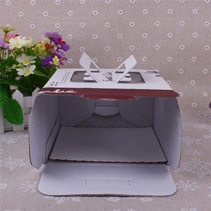 Wholesale corrugated carton cake box , printed hard paper cardboard cake box packaging