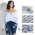 wholesale custom Ladies sexy Wear Off Shoulder Strap Button Up Striped long-sleeved Shirt Ladies Casual Apparel