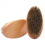 wholesale custom logo  100% boar bristles wooden beard brush for men