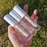 Wholesale Custom Private Label   Clear Nonstick Star Glitter  Kids Lip Gloss Vendors