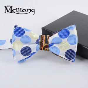 Wholesale Custom Woven Stylish Pre-tied OEM neck self tie bow ties for men