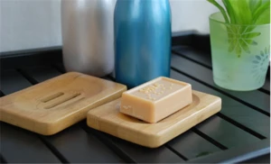 Wholesale eco friendly rectangle bamboo soap dish for bathroom using