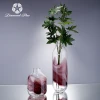 wholesale handblown artificial red table centerpiece glass art colored flower modern vase for home decor