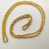 Wholesale Hip Hop sole design italy craft 18K Solid Gold Chains 3.5MM 20inch 22inch 24inch Pure Gold Rope Chain Men Necklace