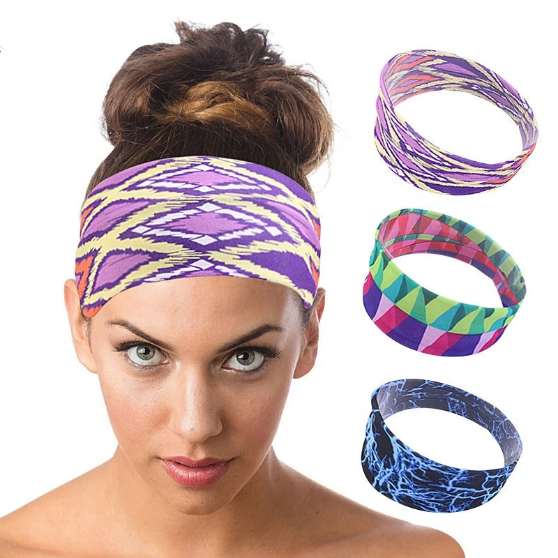 Wholesale Hot Sale Yoga Sport Colorful Fashion Women Head Bands Make Up Elastic Hair Band