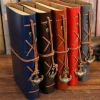 Wholesale korean design stationery, ancient hardcover spiral journal PU Leather notebook