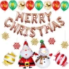 Wholesale Merry Christmas Party Set Event Party Supplies Santa Snowman Foil Balloons With Snowflakes Decoration Christmas
