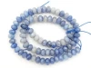 Wholesale natural Faceted Blue Aventurine loose stone roundel beads for jewelry making