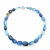 Wholesale Nature Colorful Onyx Irregularity Necklace Color Agate Stone Necklace Handmade Jewelry