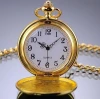 Wholesale New Gold Mirror Case Pedant necklace Mens Analog Quartz gold custom logo Pocket Watches