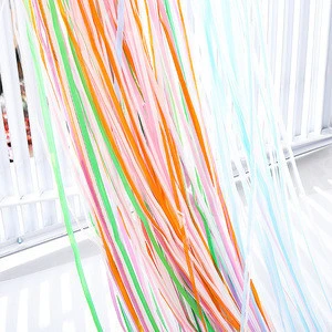 Wholesale Party Decoration Foil Curtain 1*2M rainbow colored curtain for event party supplies