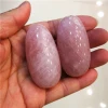 Wholesale pink crystal crafts pink crystal palm stone natural rose quartz massage wand beads