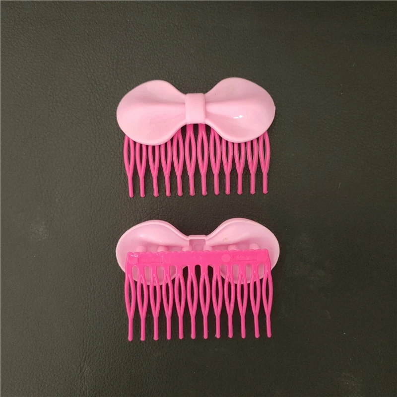Wholesale pink cute plastic hair forks children toy