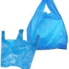 Wholesale plastic vest bag sac transparent clear plastic bag with handle